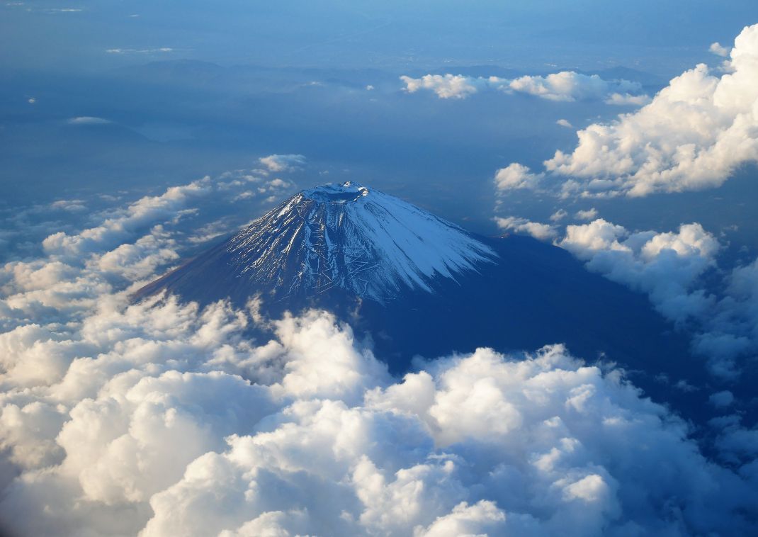 Hegymászók a Fudzsi hegyen, Japán