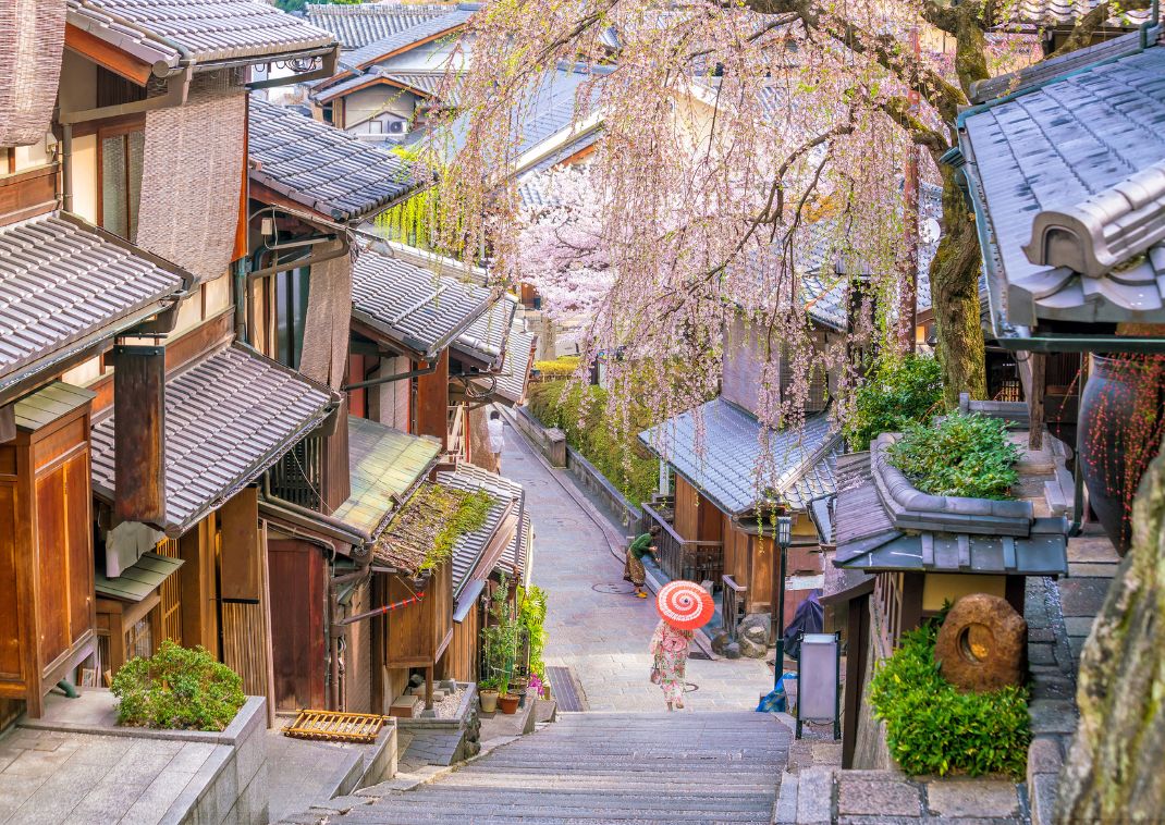 Kiotó a cseresznyevirágzás idején, Japán